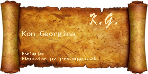 Kon Georgina névjegykártya